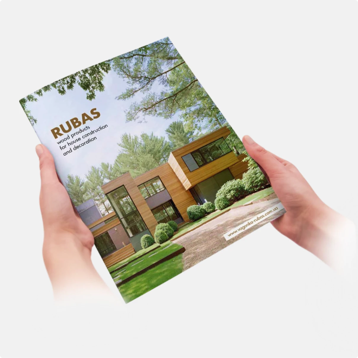 титулка каталогу для компанії rubas - візуалізація дизайну
